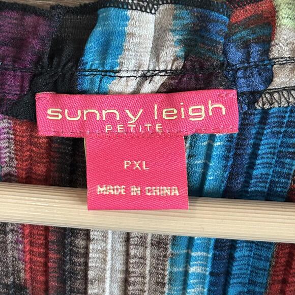 Sunny Leigh Women's Multicolor Striped Top Size PXL Bohemian - Picture 5 of 7